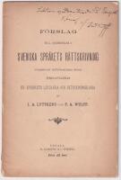 F&ouml;rslag till &auml;ndringar i svenska spr&aring;kets r&auml;ttskrivning utarbetad huvudsakligen efter f&ouml;rfattarnas Sv. spr&aring;kets ljudl&auml;ra och beteckningsl&auml;ra.