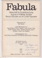 Legends and Rumours about Spiders and Snakes. Sonderdruck aus Fabula, 26 Band, Heft 3/4 1985.