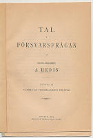 Tal i f&ouml;rsvarsfr&aring;gan. Utgifna af V&auml;nner af fosterlandets f&ouml;rsvar.