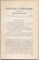 Om de geologiska f&ouml;rh&aring;llandena i trakten omkring Sjangeli kopparmalmf&auml;lt i Norrbottens l&auml;n (i Geologiska f&ouml;reningens i Stockholm f&ouml;rhandlingar band 19, h&auml;fte 4).