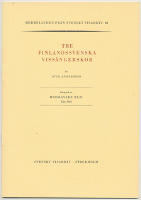 Tre finlandssvenska viss&aring;ngerskor. S&auml;rtryck ur Budkavlen XLII &Aring;bo 1963.