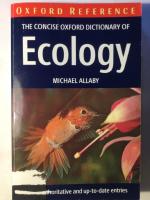 The Concise Oxford Dictionary of Ecology