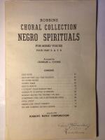Robbins Choral Collection Negro Spirituals for mixed Voices. Four Part S. A. T. B.