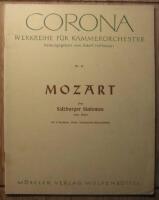 Drei Salzburger Sinfonien ohne Bl&auml;ser f&uuml;r 2 Violinen, Viola, Violoncello (Kontrabass) / Tre Salzburg-symfonier utan bl&aring;sare f&ouml;r 2 Violiner, Viola, Cello (eller kontrabas)