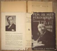 Fem &aring;r med Strindberg  (Med Exlibris Margreth Weivers och g&aring;votillskrift fr&aring;n Calle Flygare)
