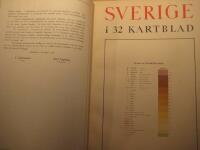 Sverige i 32 kartblad Skala 1:500 000 med fullst&auml;ndigt namnregister