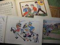 Tre &auml;ldre b&ouml;cker med barnvisor: Sju skrattande skator (10 visor & 10 f&auml;rgbilder) / Nicke-Nacke och andra visor (12 visor & 12 f&auml;rgbilder) / Trilll Trall Trull och andra visor (12 visor & 12 f&auml;rgbilder)