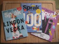 Spr&aring;ktidningen tre nummer: nr. 8 / 2020,  nr. 4 / 2021, nr. 5 / 2021