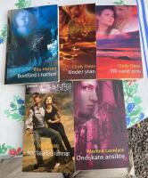 5 stycken Harlequin Black Rose romaner, N&auml;r fasaden r&auml;mnar , Ondskans ansikte , Bortf&ouml;rd i natten , Under ytan , Till varje pris