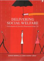 Delivering social welfare : governance and service provision in the UK