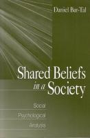 Shared Belief in a Society : Sociological Psychological Analysis