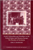 Social Citizenship and Workfare in the United States and Western Europe : The Paradox of Inclusion