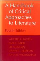 A Handbook of Critical Approaches to Literature