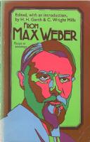 From Max Weber : Essays in Sociology