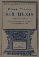 Six duos : pour voix égales
