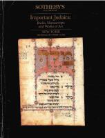 Important Judaica : Books, Manuscripts and Works of Art