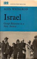 Israel : Group Relations in a New Society