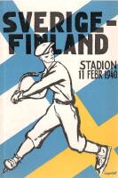 Sverige-Finland : Stadion 11 Febr 1940