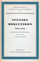 Svenskt boklexikon 1700-1829,  I-II (riksdagshandlingar/r&auml;tteg&aring;ngshandlingar)