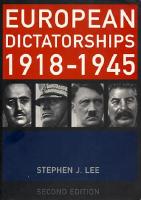 European dictatorships 1918-1945