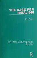 The Case For Idealism