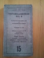 TIDTABELLBOKEN DEL B Tjänstetidtabeller och bandispositioner 