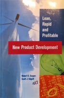 New product develpment lean rapid and profitable
