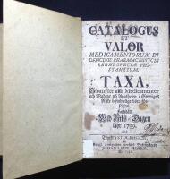 Taxa, Hwarefter alla Medicamenter och Wahror p&aring; Apotheken i Sweriges Rijke befindtelige b&ouml;ra f&ouml;rs&auml;ljas. Fastst&auml;ld Wid Riks-Dagen &Aring;hr 1739