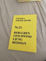 SVENSKA SMEDSL&Auml;KTER Nr.21 Berggren, Geschwind, Ljung, Reisman