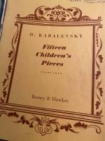 Fifteen Children&acute;s Pieces D Kabalevsky