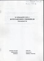 En kulturgeografisk studie an RUNTUNABYGDENS FORNBORGAR. S&ouml;dermanlands l&auml;n