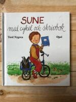 Sune med cykel och skrivbok