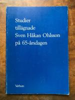 Studier till&auml;gnade Sven H&aring;kan Ohlsson p&aring; 65-&aring;rsdagen
