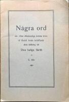 N&aring;gra ord om den 'Allm&auml;nneliga kristna tron' af Gustaf Aul&eacute;n betr&auml;ffande dess st&auml;llning till Den Heliga Skrift