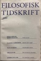  Filosofisk tidskrift nr 2/2000.  