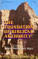 The Foundation of Biblical Authority