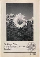 Blekinge l&auml;ns Hush&aring;llningss&auml;llskaps Tidskrift Nr 3 1990