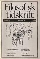 Filosofisk tidskrift nr 2 1991