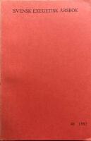 Svensk exegetisk &aring;rsbok 1983