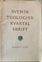 Svensk Teologisk kvartalskrift 1. 1966