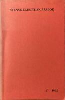  Svensk exegetisk &aring;rsbok 1992