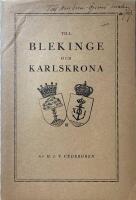 Till Blekinge och Karlskrona