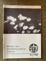 Blekinge l&auml;ns Hush&aring;llnings&auml;llskaps Tidskrift Nr 2 1986