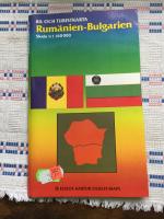 Bil och turistkarta Rum&auml;nien - Bulgarien Skala 1:1 160 000