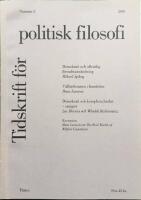 Tidskrift f&ouml;r politisk filosofi Nummer 3 2001