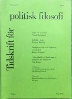 Tidskrift f&ouml;r politisk filosofi Nummer 3 2003