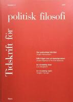 Tidskrift f&ouml;r politisk filosofi Nummer 2 1997