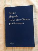  Studier till&auml;gnade Sven H&aring;kan Ohlsson p&aring; 65-&aring;rsdagen 