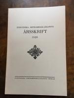 Sydsvenska ortnamnss&auml;llskapets &Aring;rsskrift 1926 