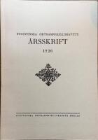 Sydsvenska ortnamnss&auml;llskapets &Aring;rsskrift 1926
